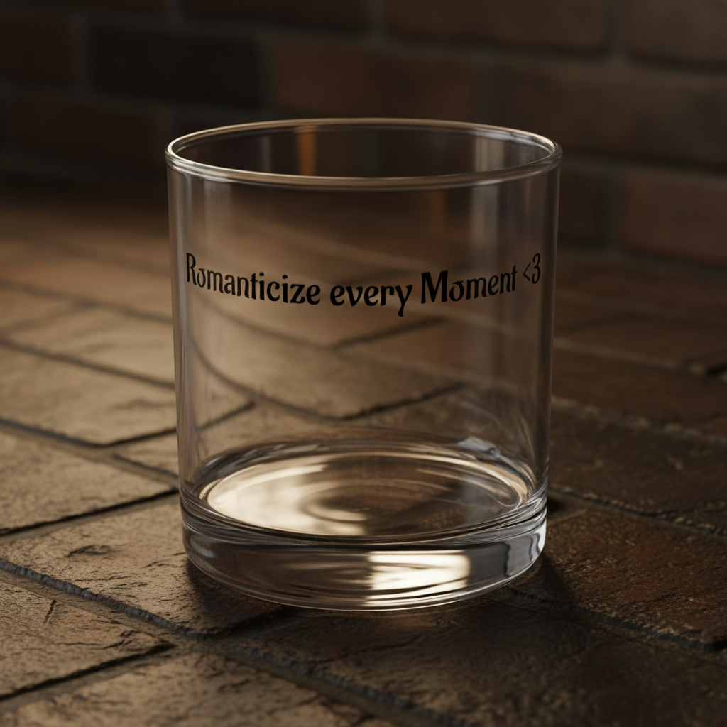 AtelierOfEden “Romanticize every Moment.” Rocks Bar Glass, 10oz