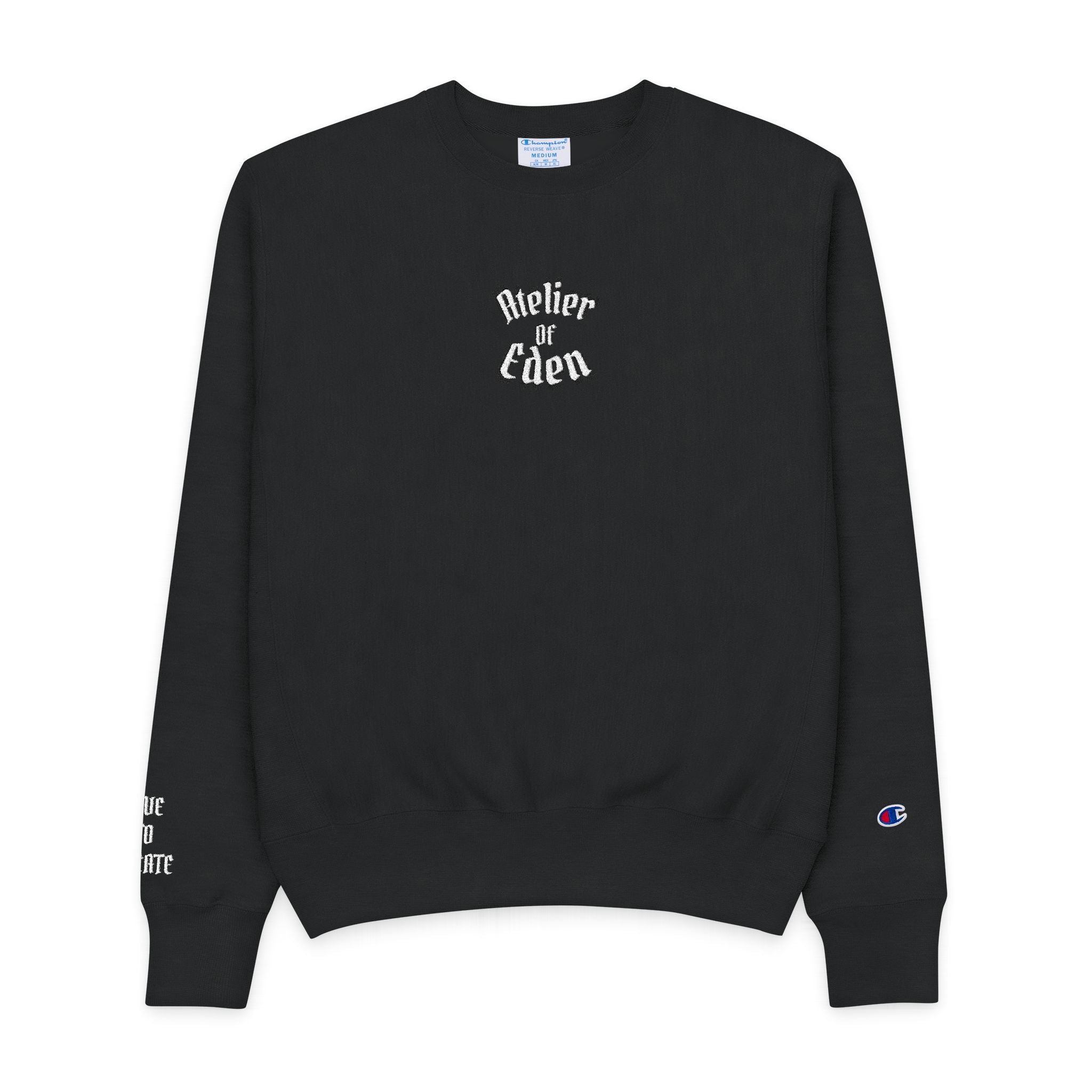 AtelierOfEden "Live To Create" Champion long sleeve heavyweight crewneck