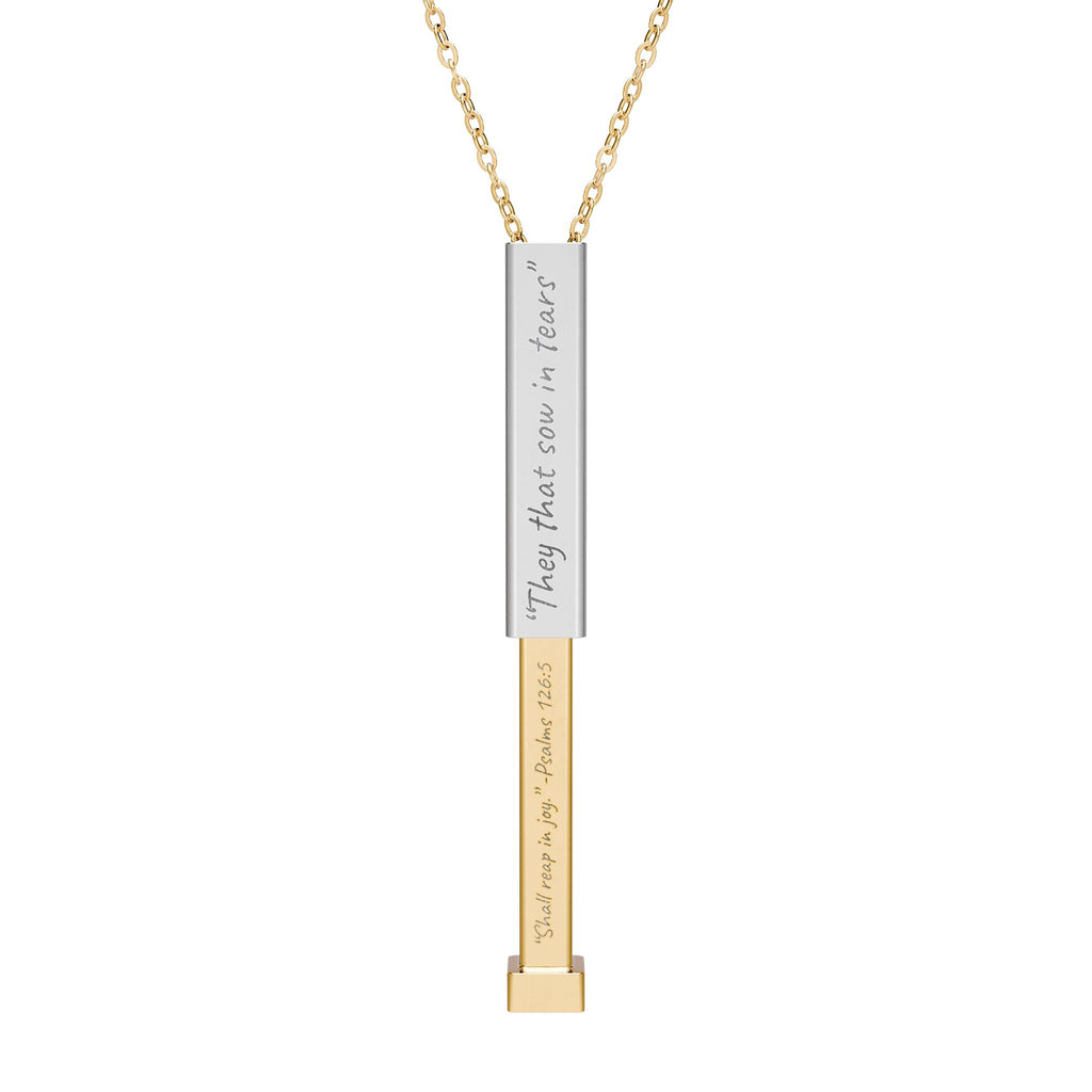 AtelierOfEden Sliding Bar Necklace “They that sow in tears shall reap in joy.” Psalms 126:5 (KJV)
