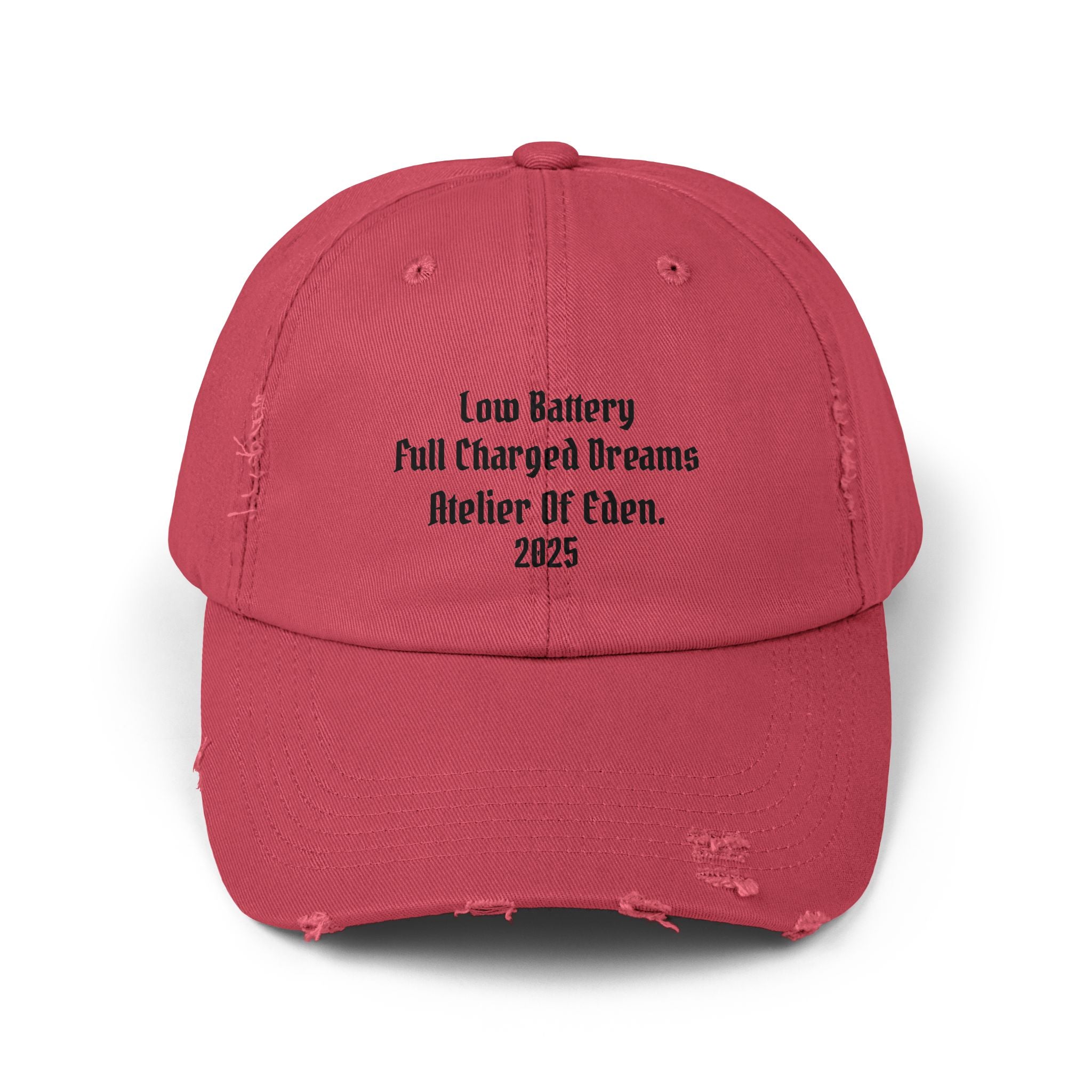 AtelierOfEden "Low Battery High Dreams." Unisex Distressed Cap