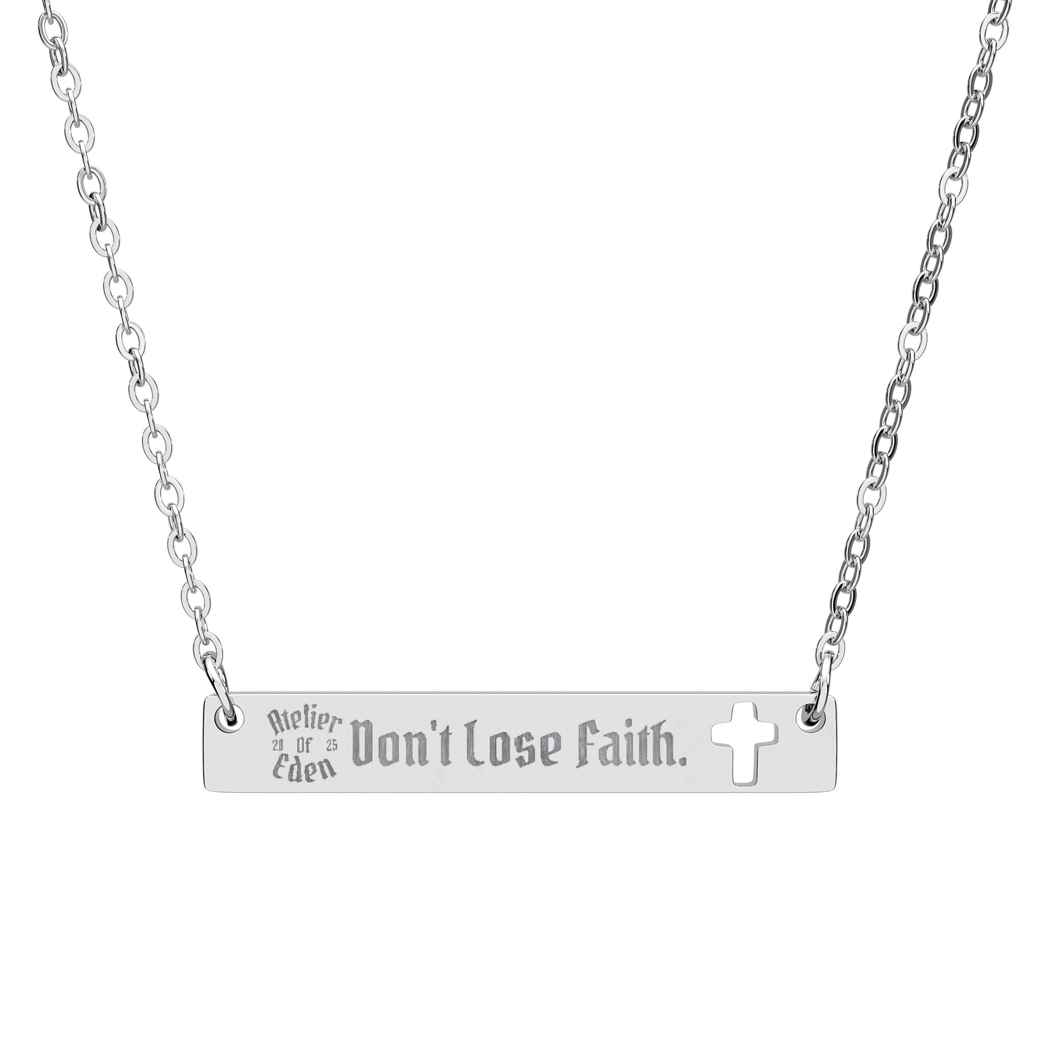 AtelierOfEden - "Don't Lose Faith." Engraved Pendant