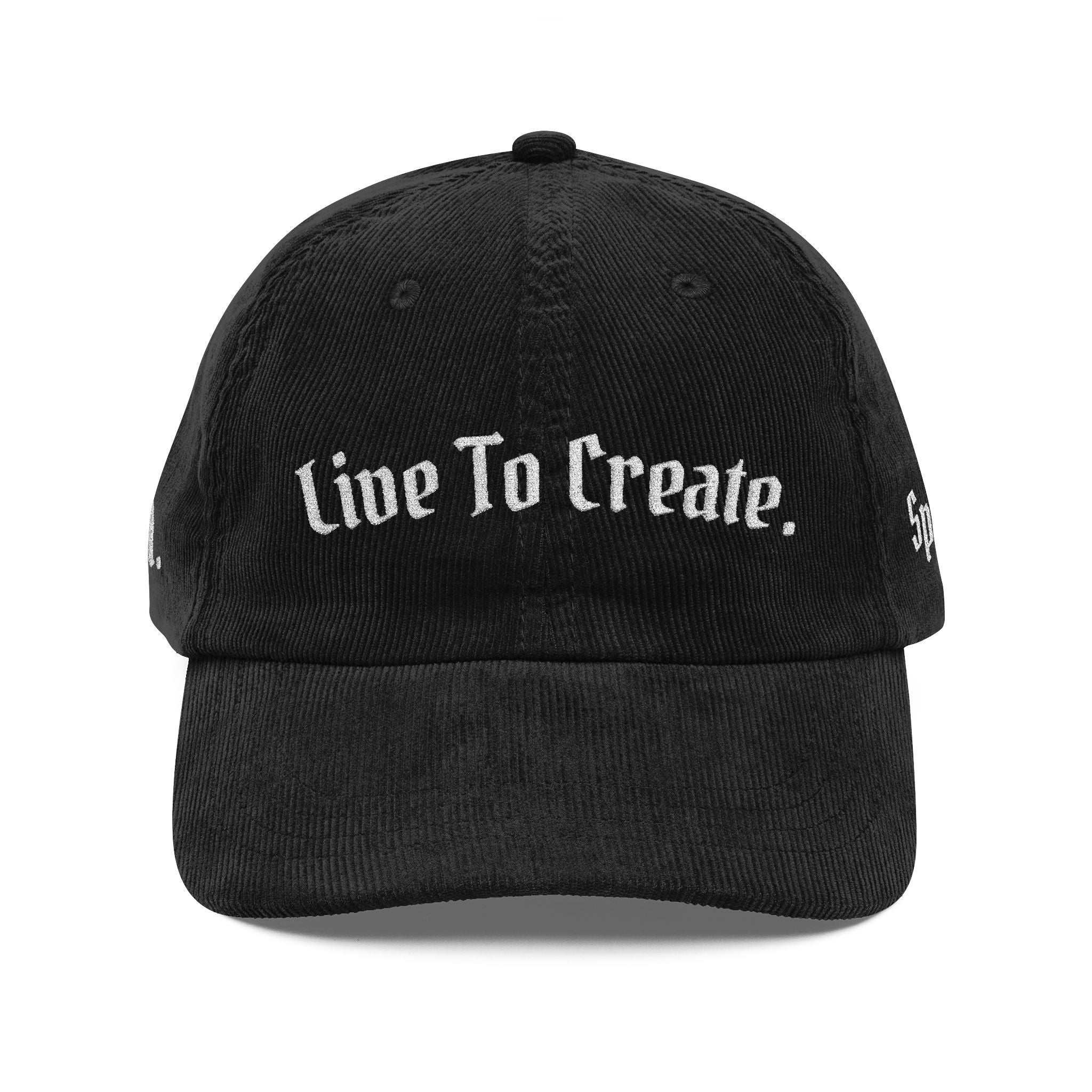 AtelierOfEden “Live To Create.” Vintage Corduroy Cap (Embroidery)