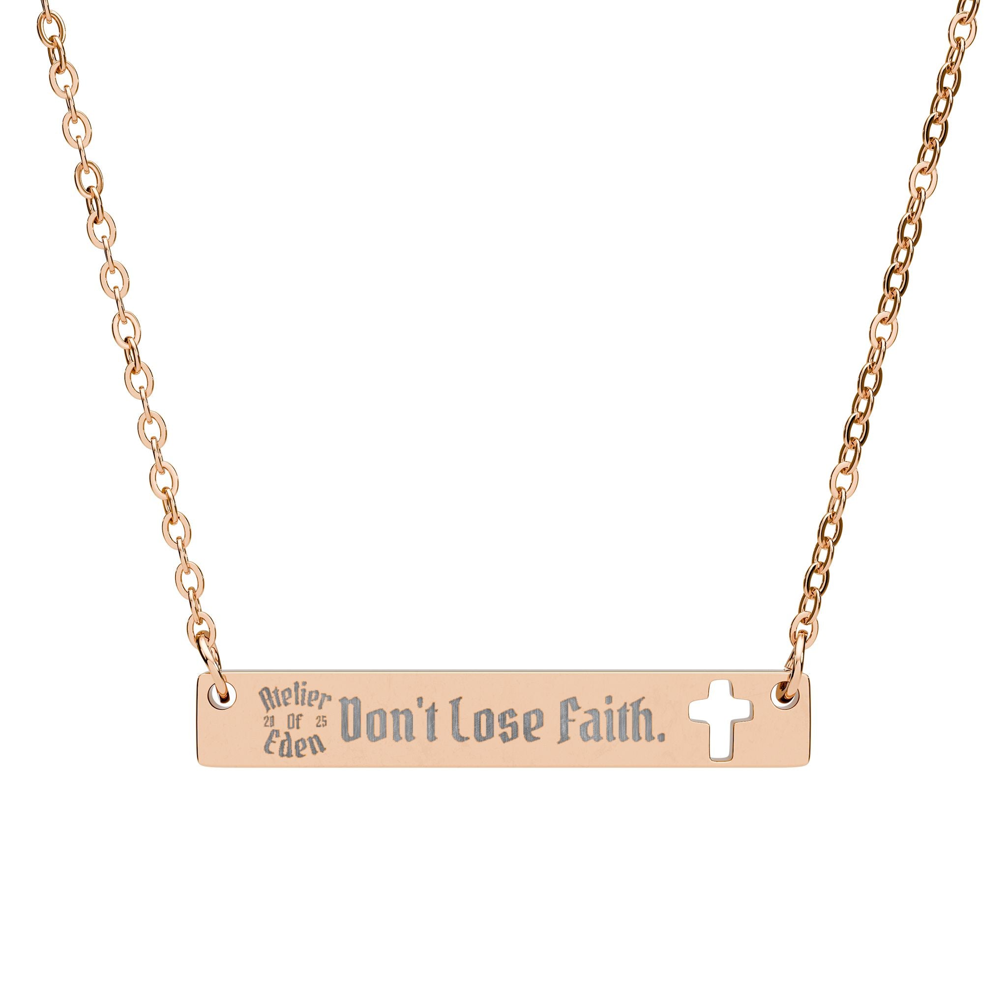 AtelierOfEden - "Don't Lose Faith." Engraved Pendant