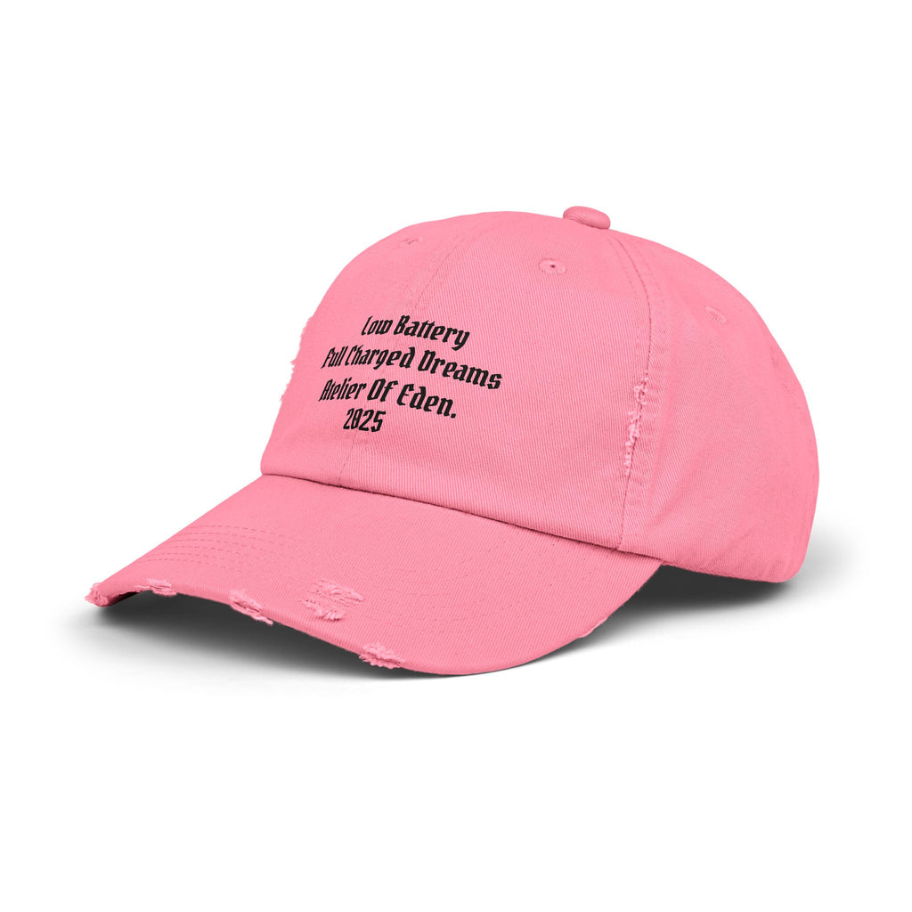 AtelierOfEden "Low Battery High Dreams." Unisex Distressed Cap