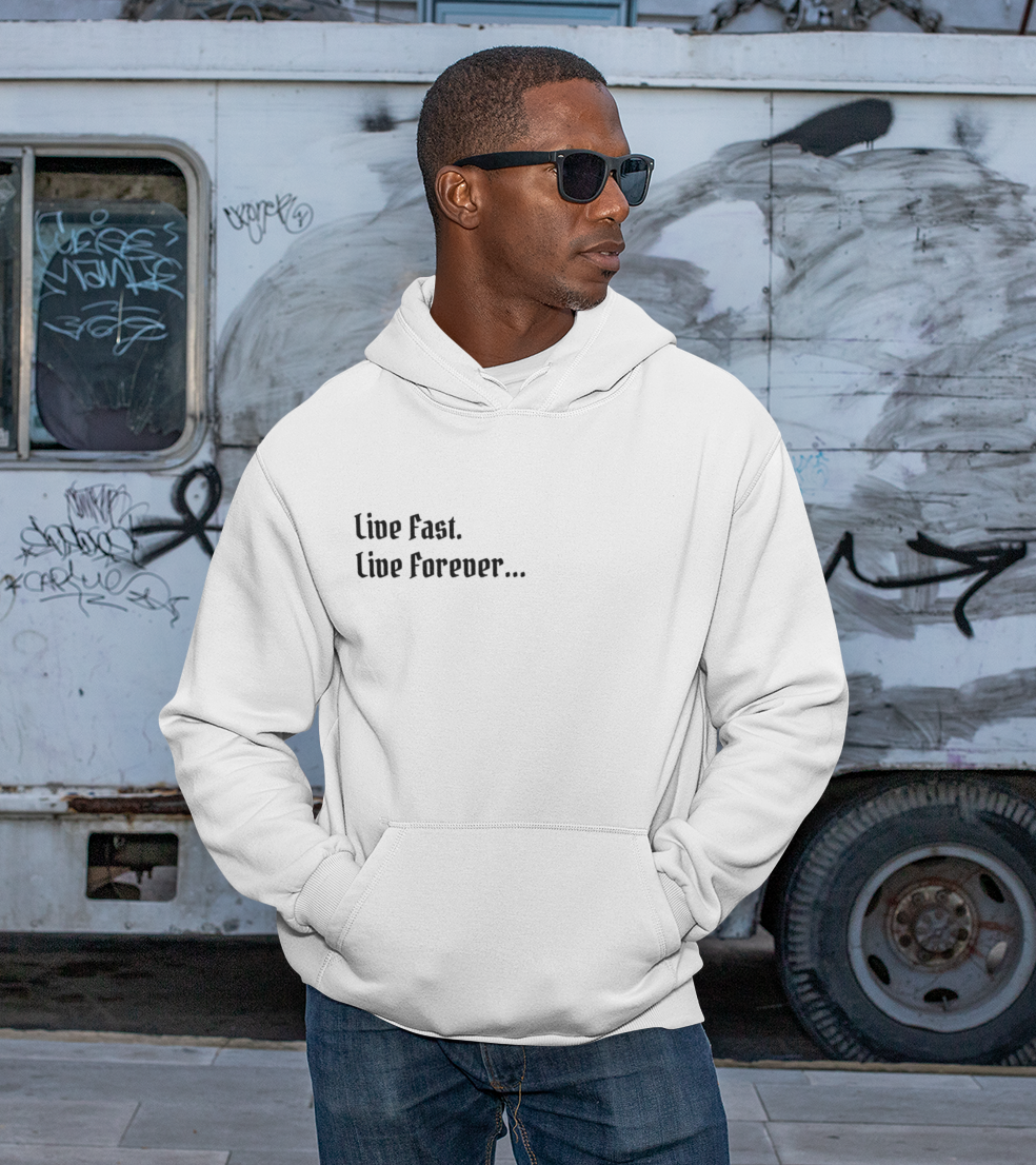 "Live Fast. Live Forever..." Atelier Of Eden. Unisex Hoodie