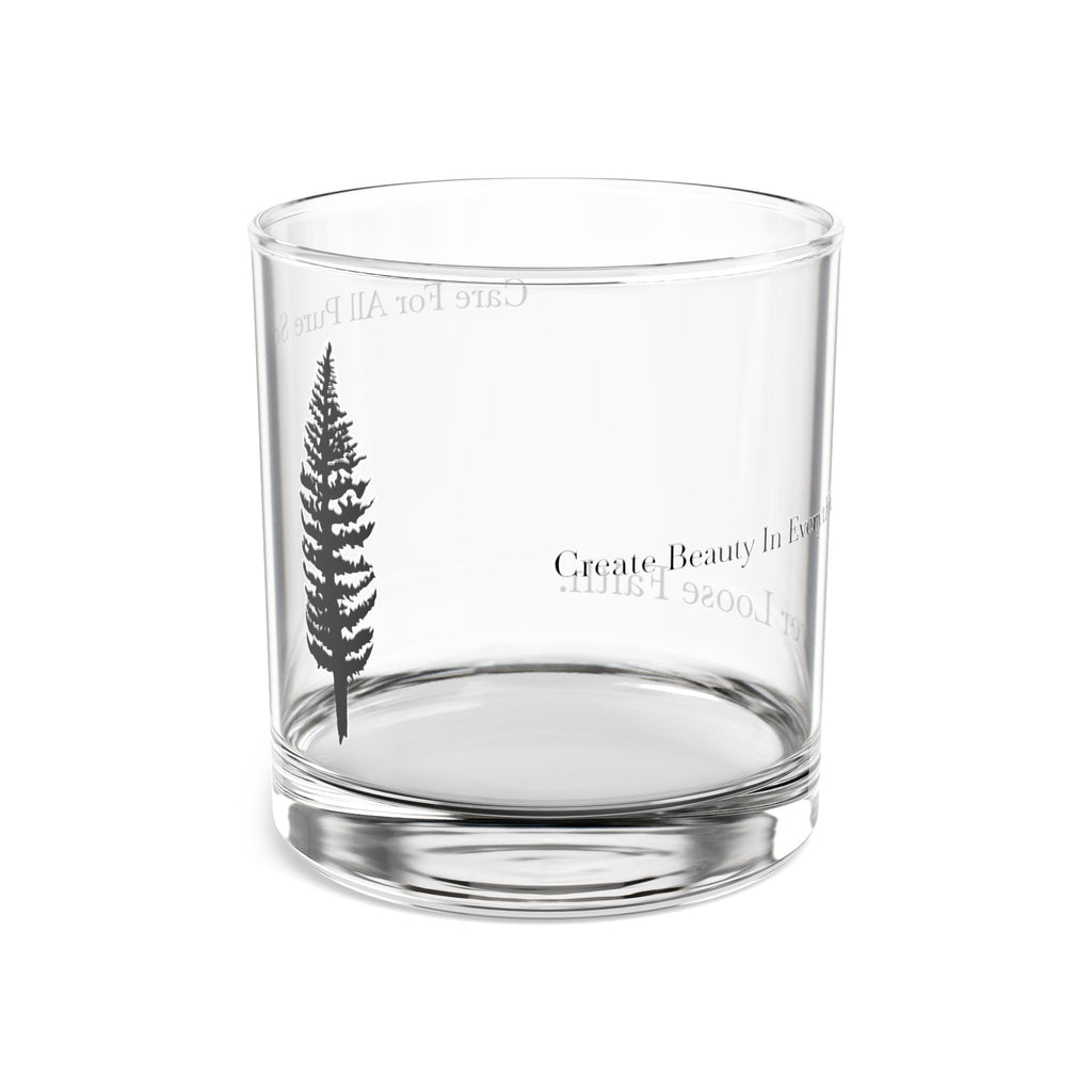 AtelierOfEden Pine Rocks Glass "Care For All Pure Souls" 10oz