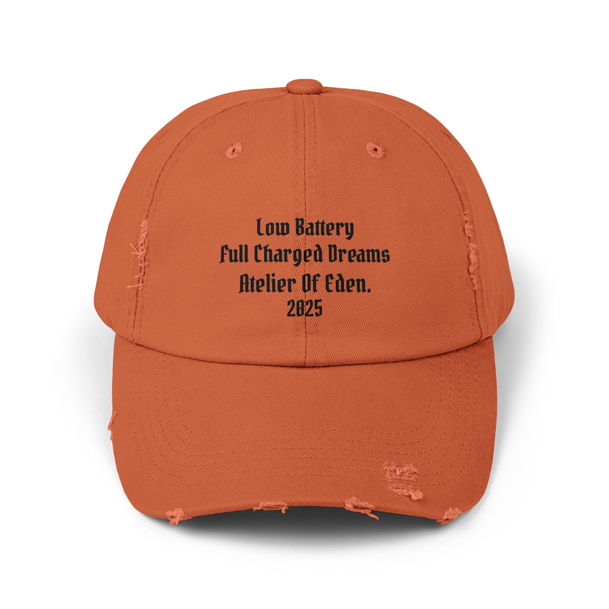 AtelierOfEden "Low Battery High Dreams." Unisex Distressed Cap