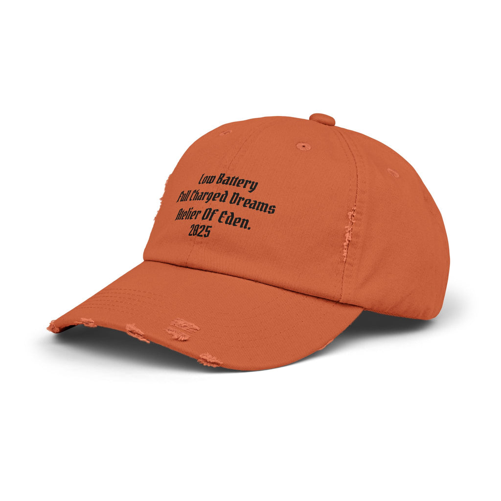AtelierOfEden "Low Battery High Dreams." Unisex Distressed Cap