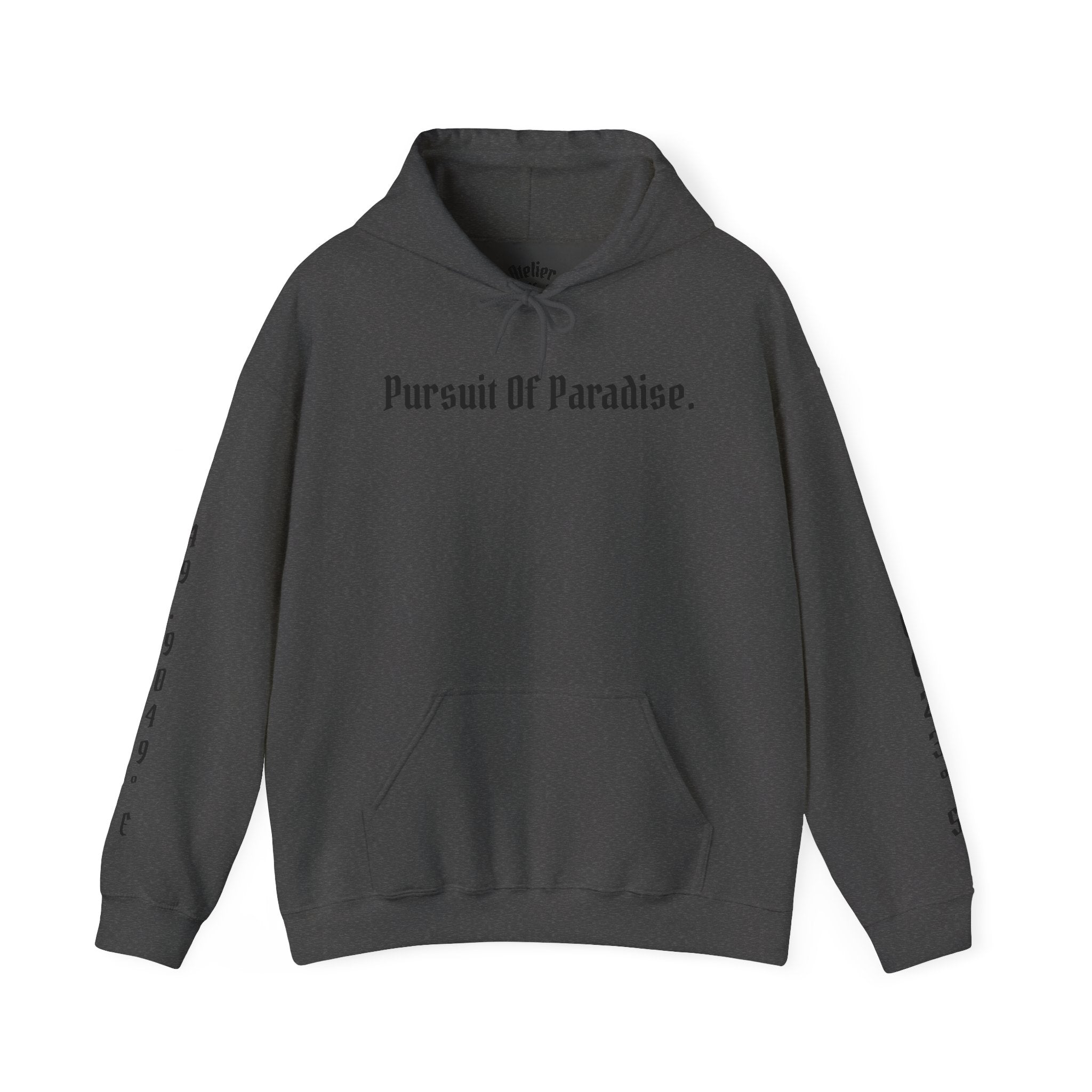 "Pursuit Of Paradise." Atelier Of Eden Coordinates Hoodie