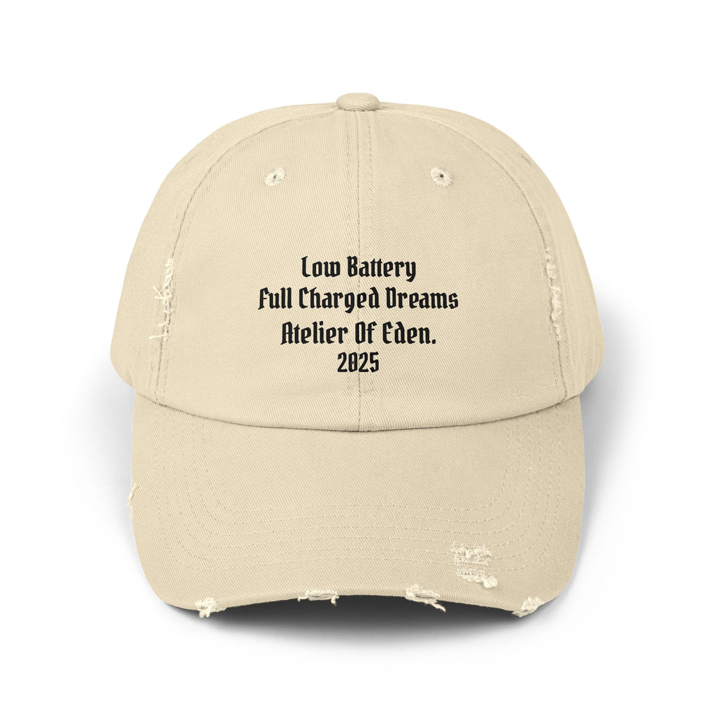 AtelierOfEden "Low Battery High Dreams." Unisex Distressed Cap