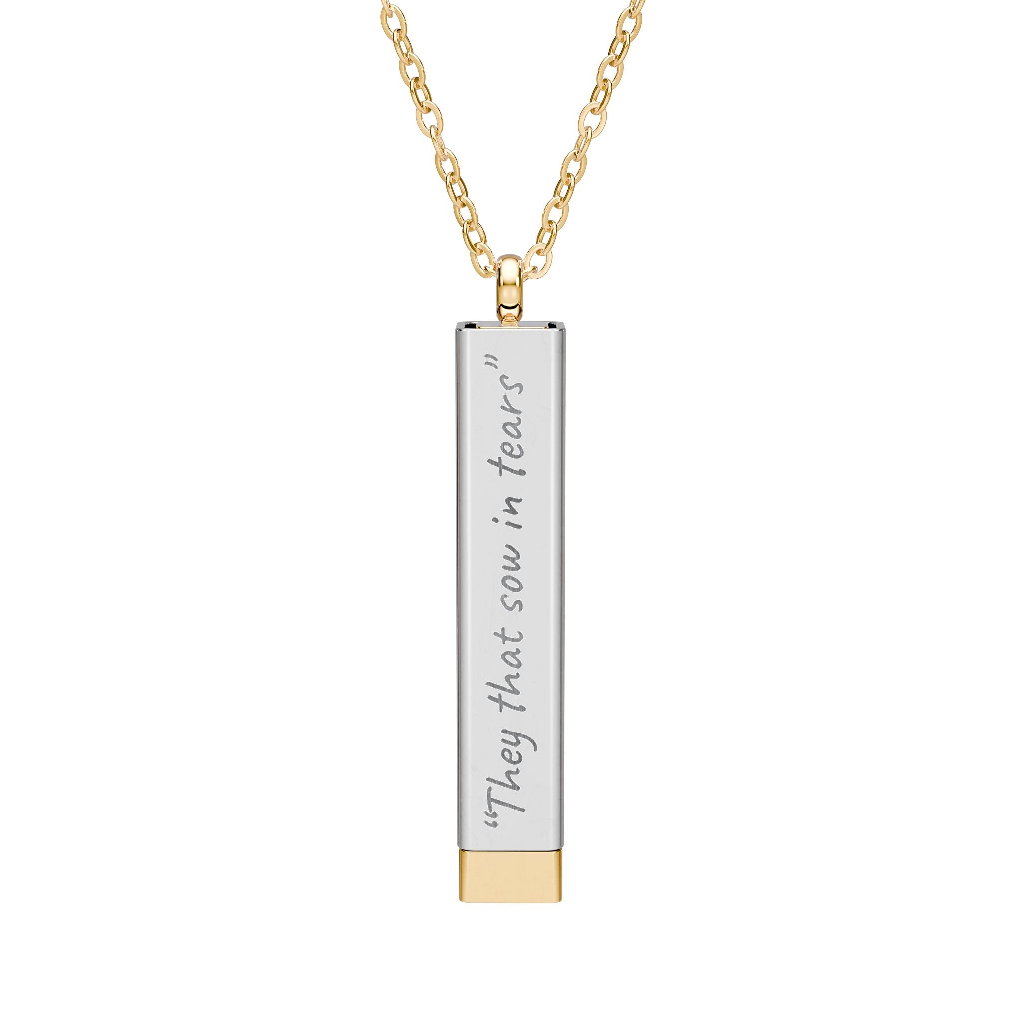 AtelierOfEden Sliding Bar Necklace “They that sow in tears shall reap in joy.” Psalms 126:5 (KJV)