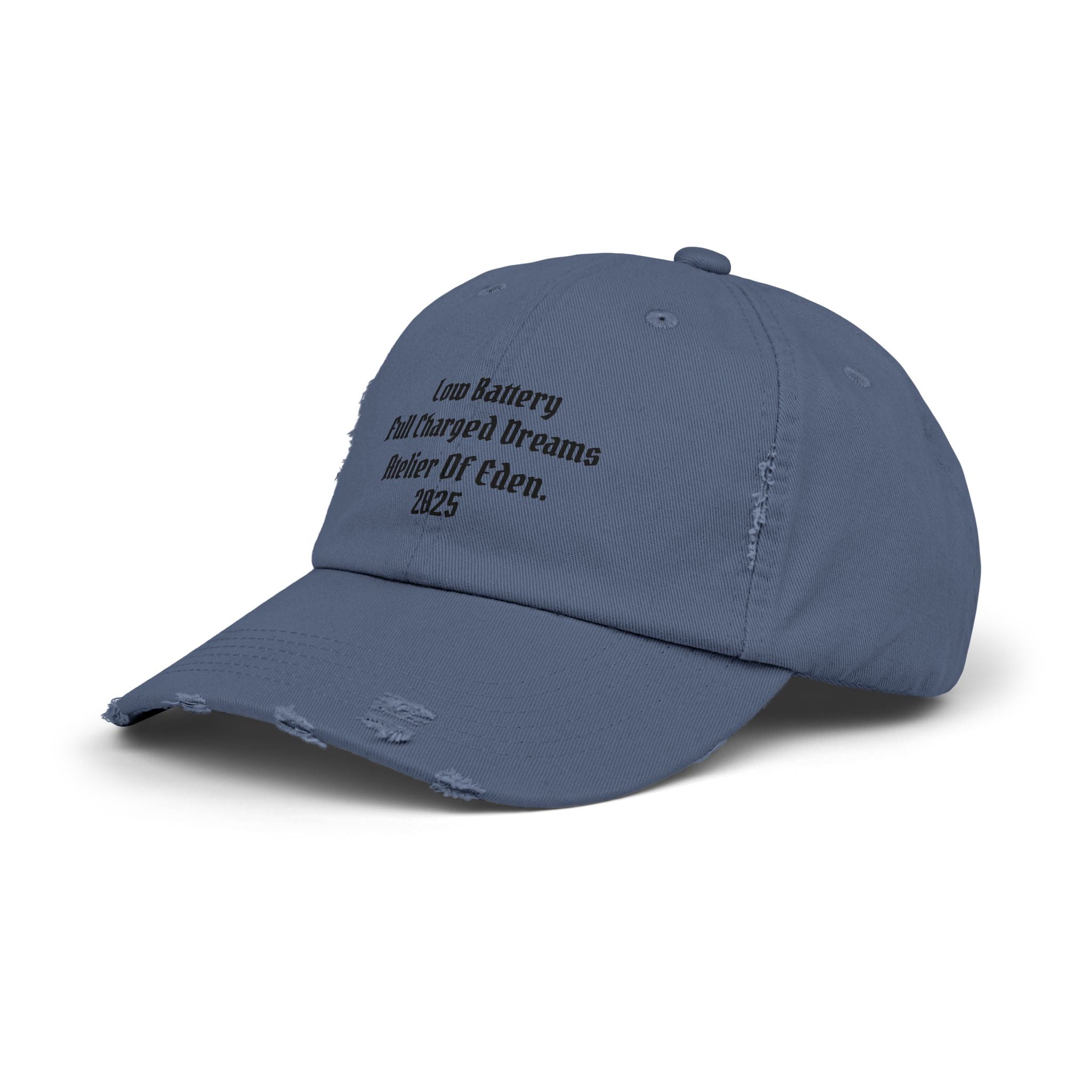 AtelierOfEden "Low Battery High Dreams." Unisex Distressed Cap