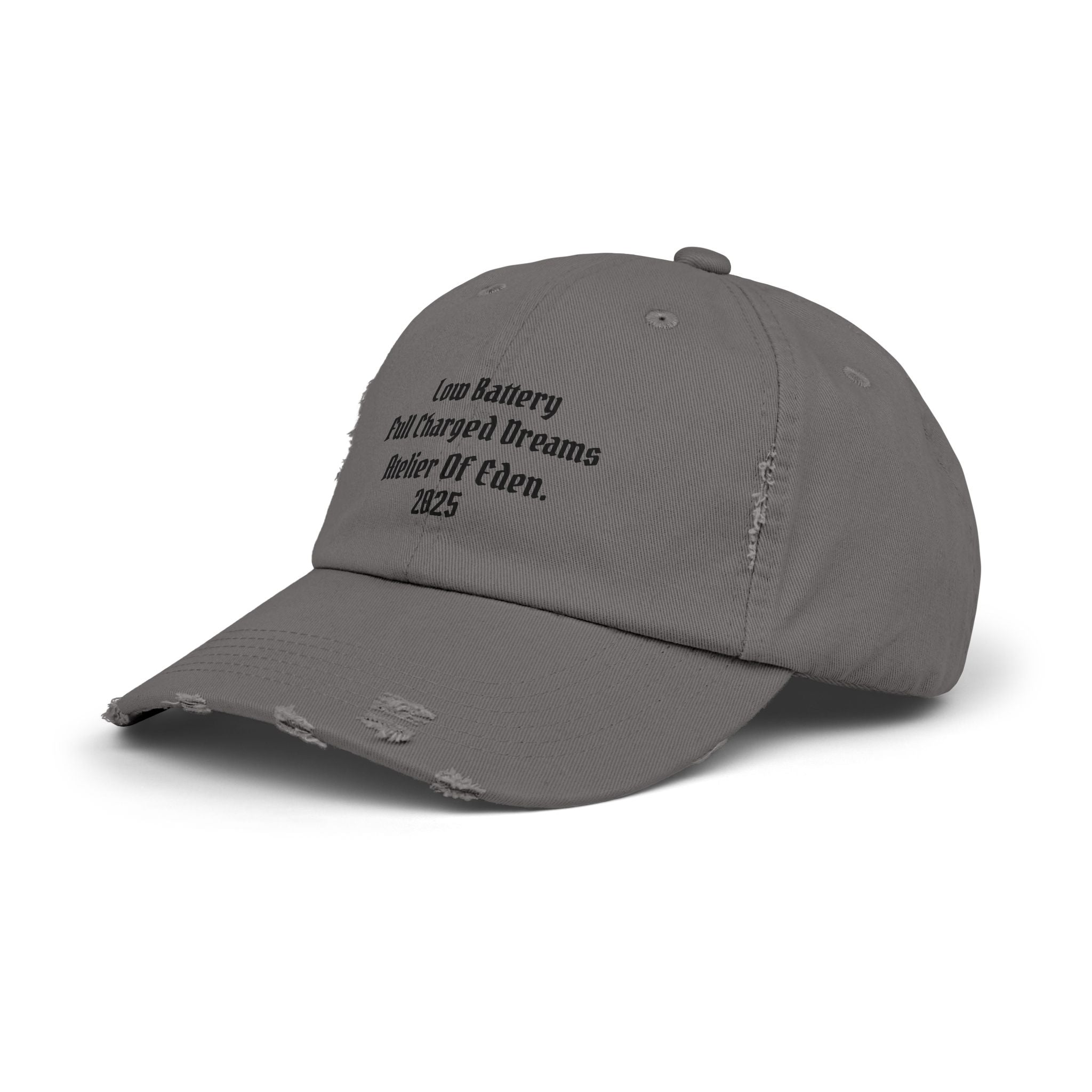 AtelierOfEden "Low Battery High Dreams." Unisex Distressed Cap
