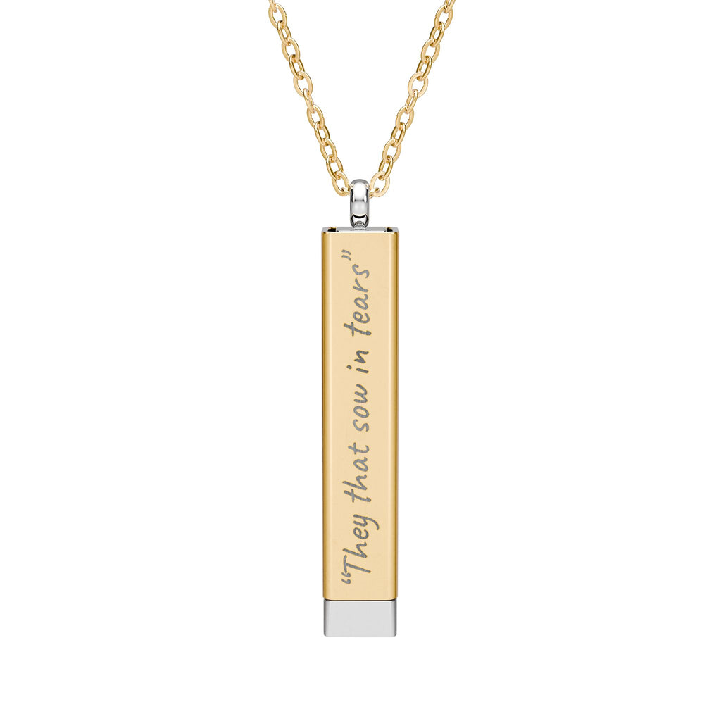 AtelierOfEden Sliding Bar Necklace “They that sow in tears shall reap in joy.” Psalms 126:5 (KJV)