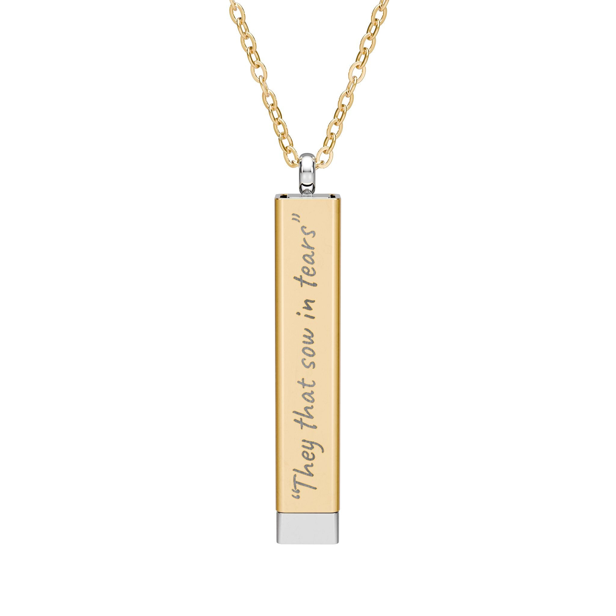 AtelierOfEden Sliding Bar Necklace “They that sow in tears shall reap in joy.” Psalms 126:5 (KJV)