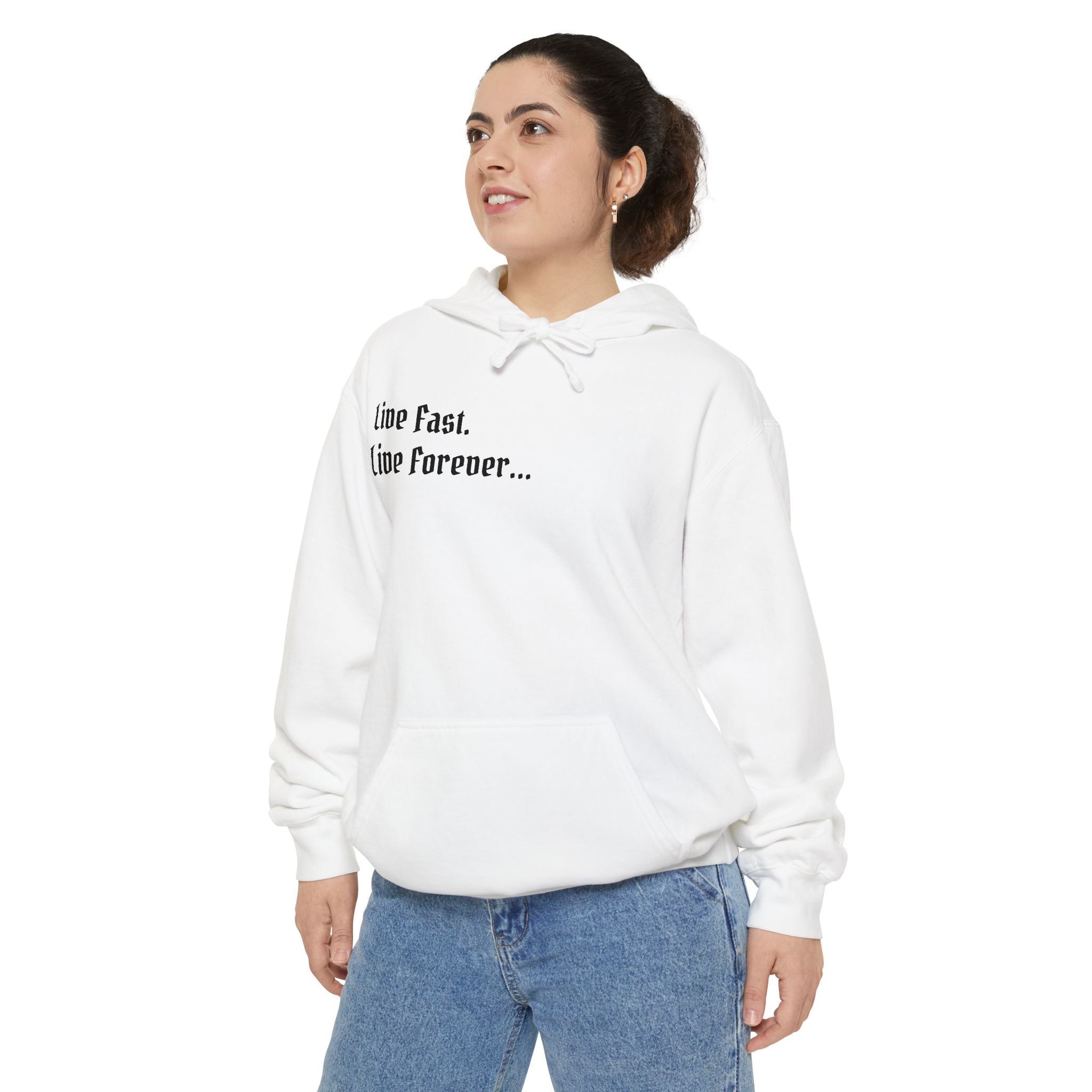 "Live Fast. Live Forever..." Atelier Of Eden. Unisex Hoodie
