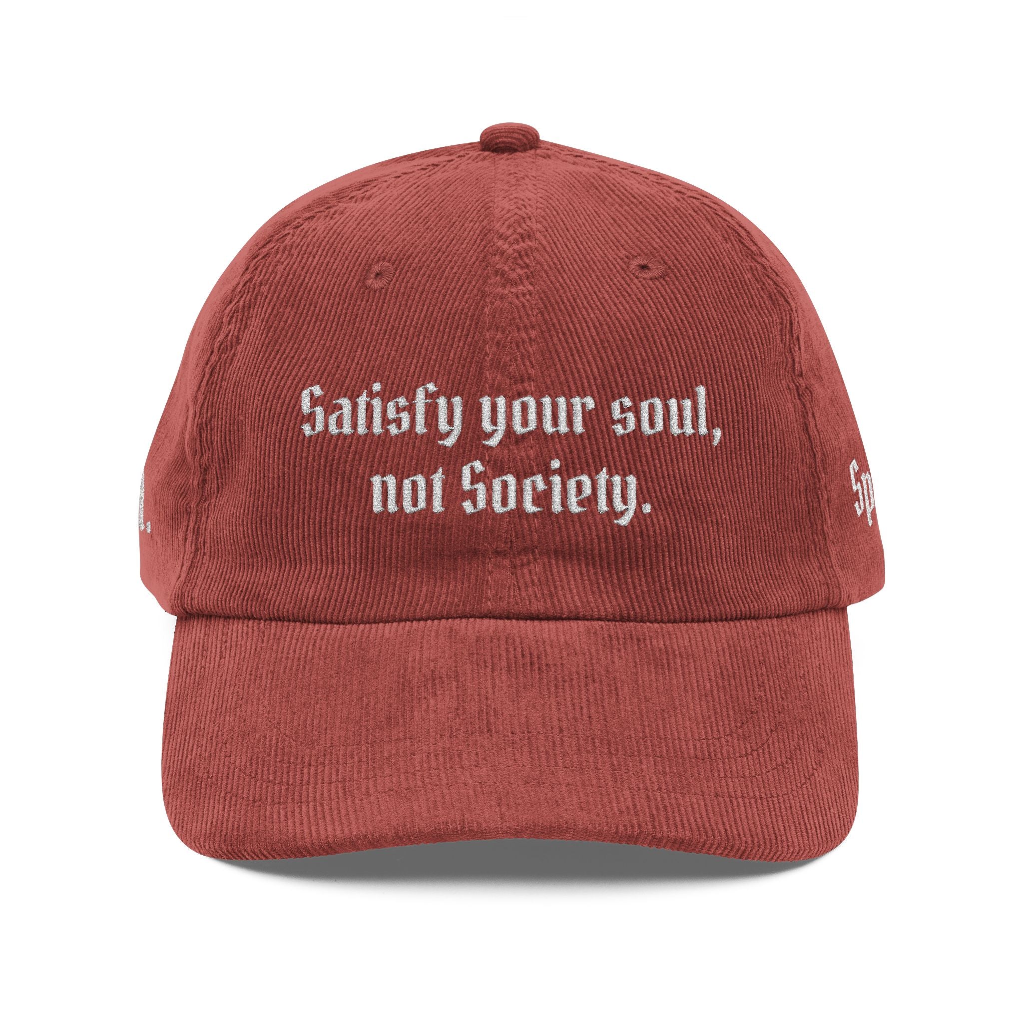 AtelierOfEden “Satisfy your soul” Vintage Corduroy Cap (Embroidery)